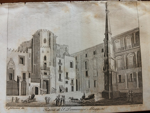 1850 incisione cataneo napoli - incisione,