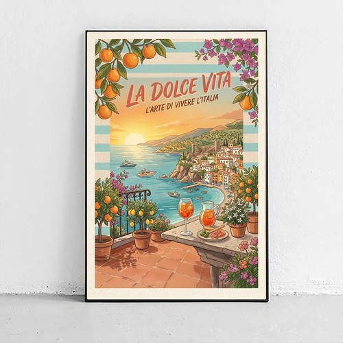 Poster dolce vita - vita, costiera
