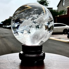 6,75 libbre 134 mm sfera di quarzo trasparente fusione quarzo sfera di cristallo bianco guarigione