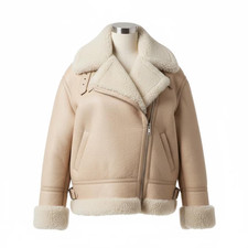 Giacca donna panna shearling