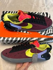 Scarpe Nike Blazer Low ACRNM Night Maroon Lemon Venom Black Complete Gadget 40
