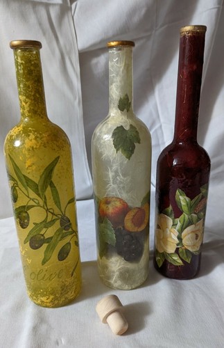 Bottiglie decorate per olio - bottiglie,