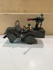 VINTAGE JEEP MODERN TOYS PATROL DESERT BATTERY OPERATED LATTA BUONE CONDIZIONI