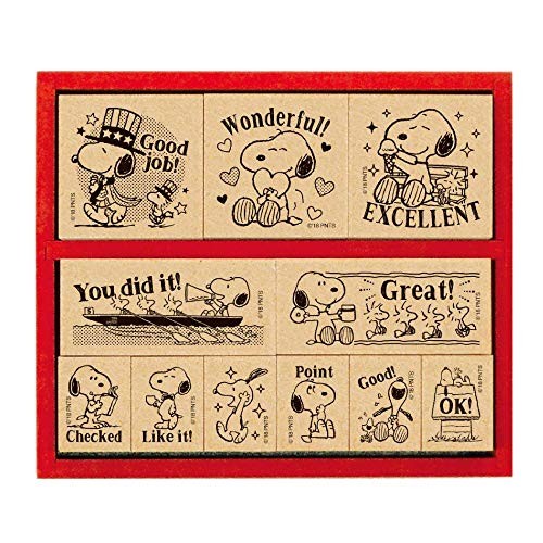 Set timbri legno snoopy - di, in