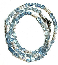 Collana acquamarina naturale