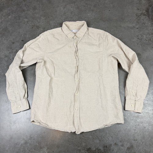 Zara camicia uomo grande beige