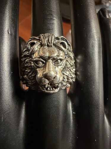 Anello uomo testa leone - anello,