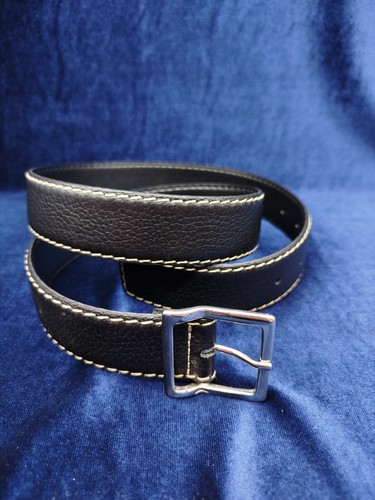 Cintura pelle nera tosca - in,