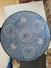 giant Chenghua dish blanc et bleu China ANTIQUE