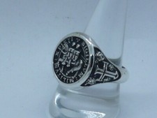 ANELLO CAVALIERI TEMPLARI ARGENTO 925 KNIGHT TEMPLAR STERLING SILVER RING