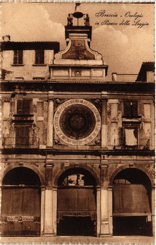Cartolina cpa brescia orologio - cartolina,