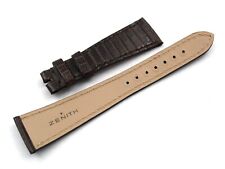Cinturino Zenith Pelle Lucertola Marrone Lucido 20/14mm Accessori Orologi Nuovo