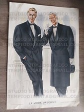 Locandina Originale 28x40cm LA MODA MASCHILE 1951 Sartoria Moda Abiti