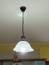 Lampadario plafoniera in ceramica stile classico rustico country vintage E27