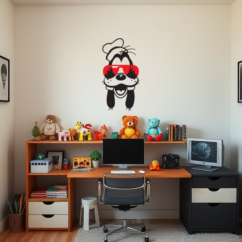 Adesivo murale pippo - vinile, 3d