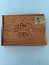 Vintage Wooden Cigar Box Flor