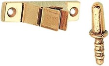 FERMAPORTA A PINZA CON PERNO FERMA PORTA OTTONATO 60X30 MM (12425)