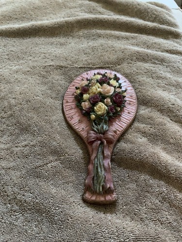 Specchio vintage rosa floreale