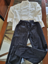 Divisa Cuoco Cucina Usata Giacca Pantalone  Taglia L rif5
