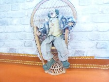 Wicker Rattan Mini 17" Peacock