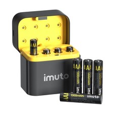 imuto 1.5V Batterie AAA ricaricabili 1300mWh, Pile Ricaricabili AAA Litio 1600 C