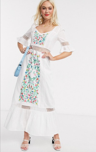 Asos maxi abito bianco - asos, con