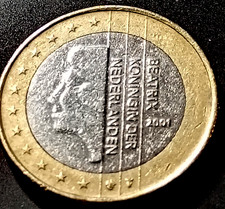 1 Euro 2001 Olanda Pezzo Raro