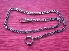 CATENA in ACCIAIO per OROLOGIO da TASCA TASCHINO CIPOLLA CATENINA CATENELLA 42CM