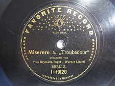 78rpm SOPHIE HEYMANN-ENGEL sings Traviata - RARE FAVORITE RECORD 1906