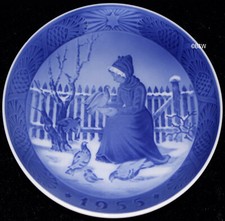 1955 ROYAL COPENHAGEN PIATTO DI NATALE OTTIMO 1° SCELTA Bing Grondahl