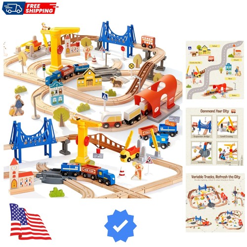 94pz set trenino legno - 94pz,