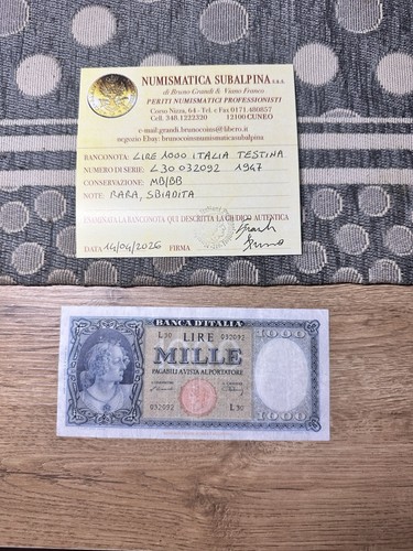 Banconota lire 1000 - banconota, italia