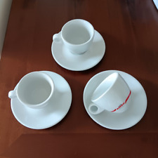 LOTTO 3 X TAZZE BAR DA CAPPUCCINO CON PIATTINO CAFFE' KIMBO