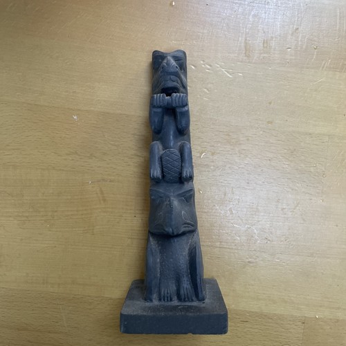 Argillite totem pole haida - argillite,