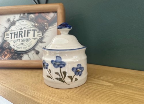 Blue white pot - sugar, bowl
