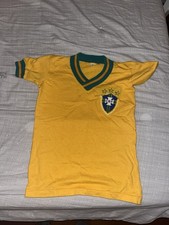 Maglia vintage Brasile CBF retrò anni ‘70/‘80  S/ XS  100% cotone donna/bambini