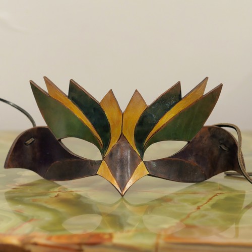 Maschera carnevale cuoio - cuoio,