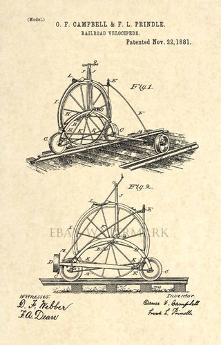 Stampa artistica brevetto bici