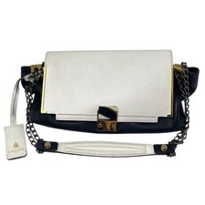 Borsa a tracolla Lanvin Trapezio a mano in pelle oro ferramenta designer elegante