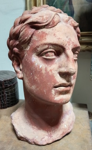 Antica scultura terracotta - scultura, in