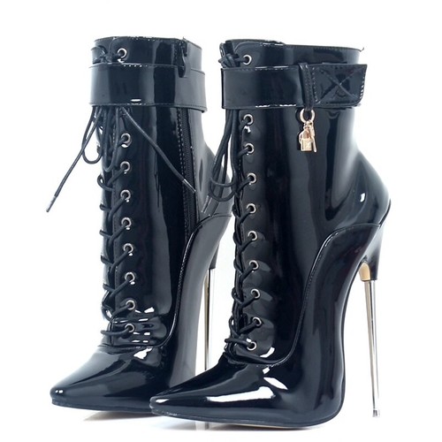 Stivaletto metallo tacco alto