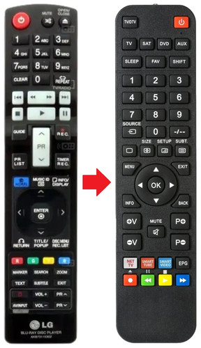 Telecomando adatto per - , lg