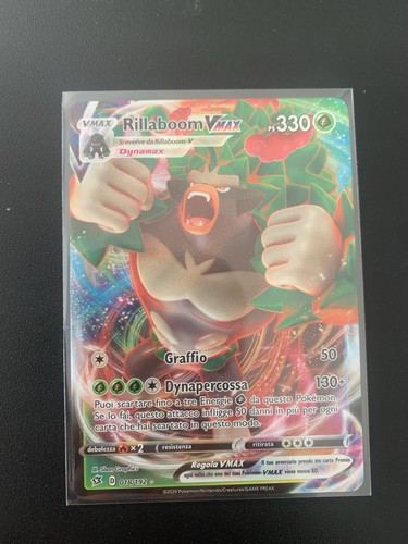 Carta pokemon rillaboom vmax - pokemon,