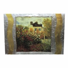 Quadro Il Giardino di Monet ad Argenteuil su Foglia Argento by Re Argento