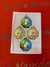 4 palline di Natale vintage in