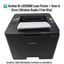 Brother HL-L6200DW Stampante Laser + Toner e Tamburo | Duplex Wireless | Affidabile 