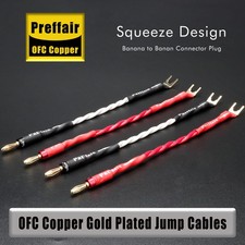 Altoparlante HiFi Bridge Jumper cavo audio bifilo Canere spina da banana a vanga 15 cm