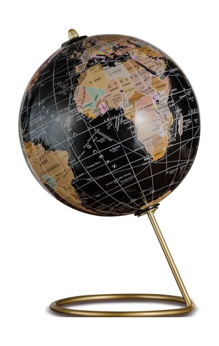 Mappamondo design nero con