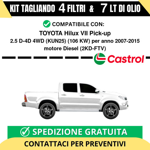 Tagliando per toyota hilux vii - per,