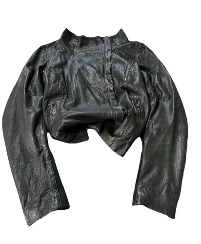Giacca pelle avant garde